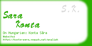 sara konta business card